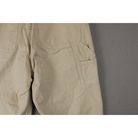 J Galt Denim Women's Beige Carpenter Pants Size Medium Straight Leg Casual Fall - Picture 13 of 15
